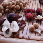 Grappe de langsat, salak et rambutan chevelus