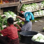 Vendeuses le long de la route